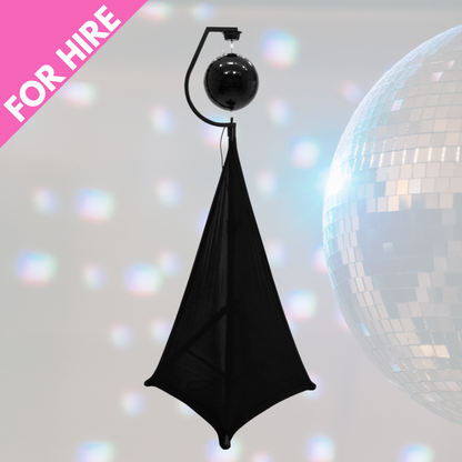 12" Motorised Mirror Ball inc Stand - Black